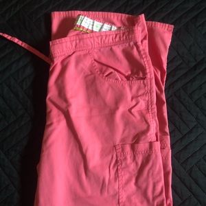 Rose colored scrub pants medium size